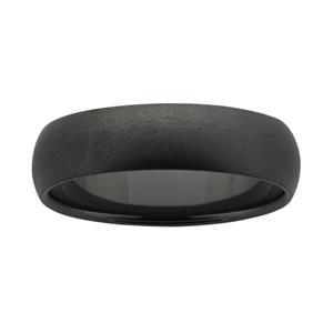 5mm wide high dome Black Zirconium band with brushed finish.