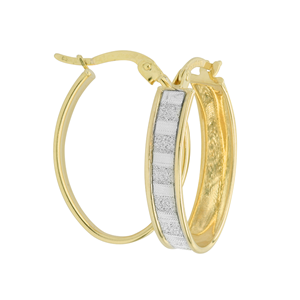 <p>9 Carat Yellow Gold and Silver Filled Rhodium plated earrings</p>