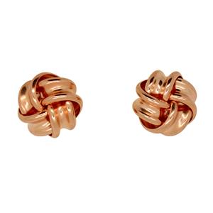 <p>9ct Rose Gold Knot Earrings</p>