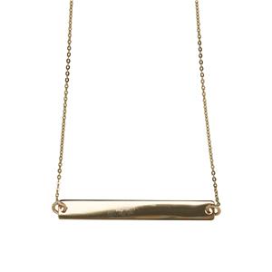 9ct Yellow Gold Bar Necklace - Includes chain