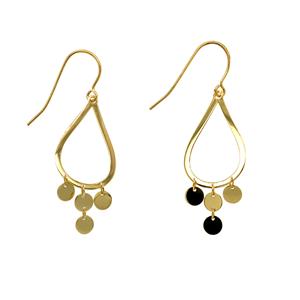 <p>9 Carat Yellow Gold and Sterling Silver Earrings</p>