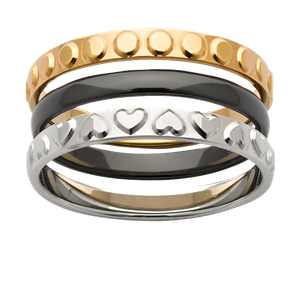 <p>Stacker rings available in white gold, zirconium and yellow gold.</p>