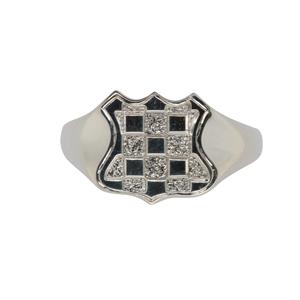 Signet ring featuring Croatian Shield