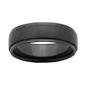 7mm ZiRO Ring, Sanded Top, Polished Edges
