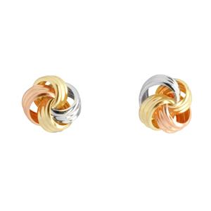 9 Carat Trigold Knot Earrings