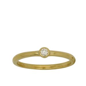 <p> 9 Carat Yellow Gold Ring with Diamond.</p>