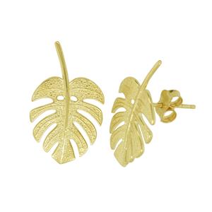 9ct Leaf stud Earrings